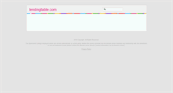 Desktop Screenshot of lendingtable.com